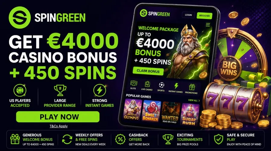 SpinGreen Casino App-Screenshot
